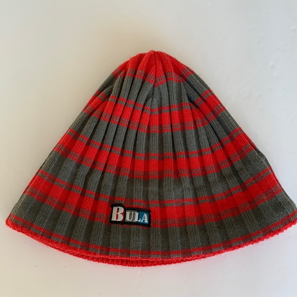 Bula Red/Gray Striped Beanie - Picture 1 of 6